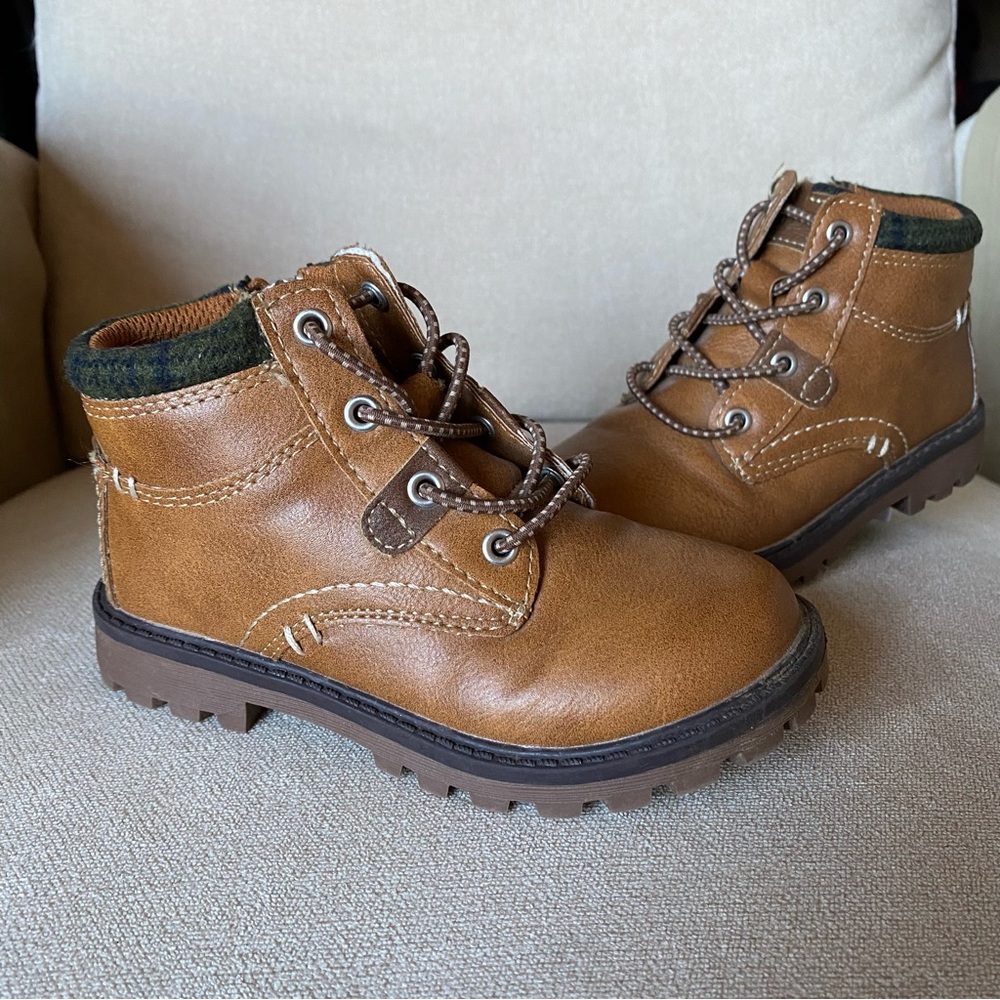 NWOT Dr. Sholls Harland Toddler Boots, Shoe Sz 9, Boy Kids Leather Brown